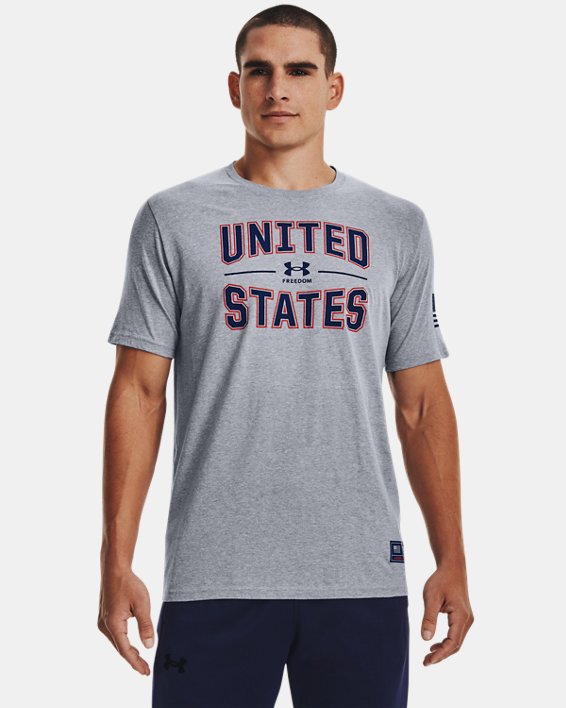 Men's UA Freedom United States T-Shirt, Gray, pdpMainDesktop image number 0